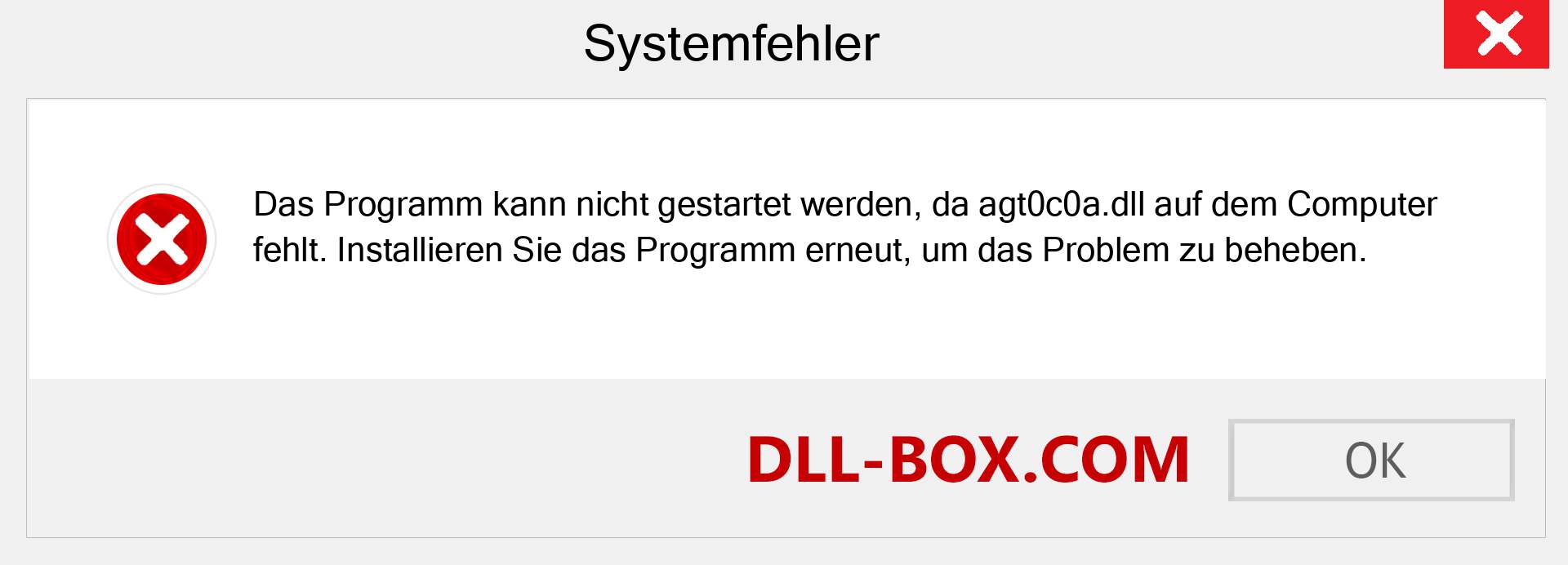 agt0c0a.dll-Datei fehlt?. Download für Windows 7, 8, 10 - Fix agt0c0a dll Missing Error unter Windows, Fotos, Bildern