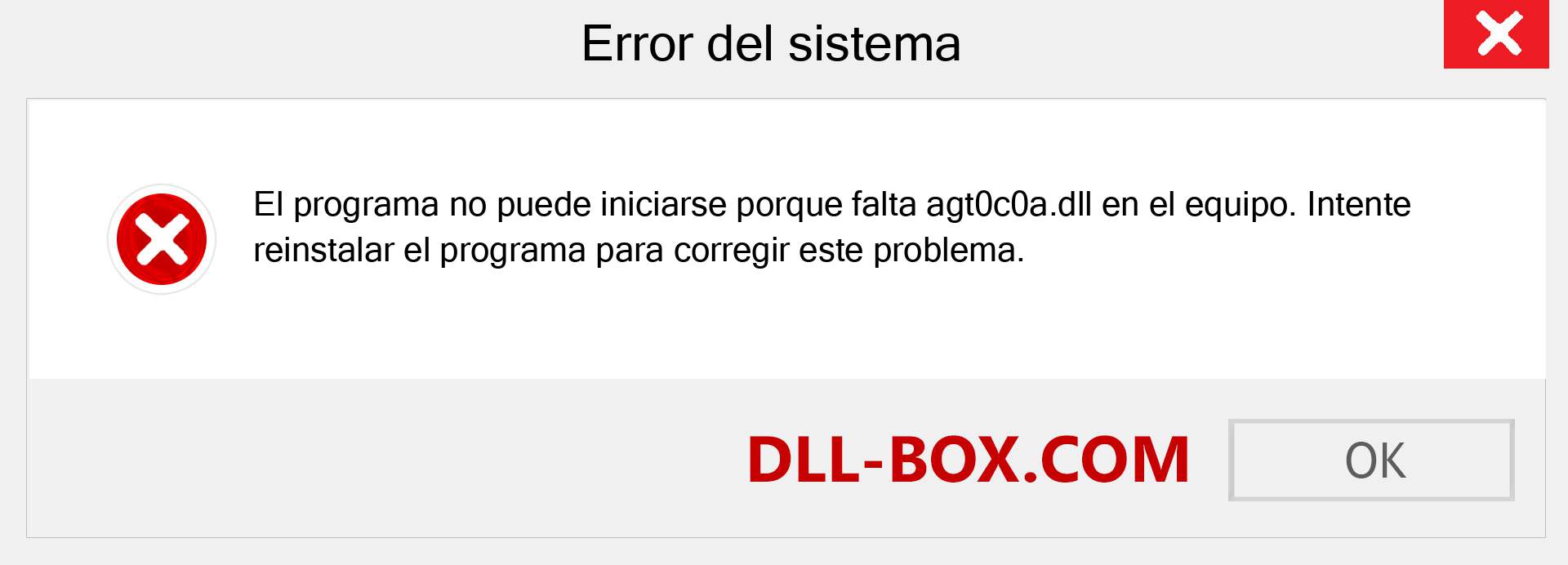 ¿Falta el archivo agt0c0a.dll ?. Descargar para Windows 7, 8, 10 - Corregir agt0c0a dll Missing Error en Windows, fotos, imágenes